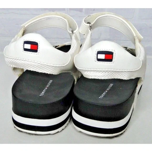 Tommy Hilfiger Womens Beckia White Platform Sandals 10 Medium - Picture 4 of 7